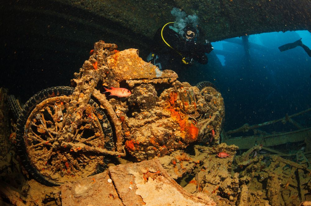 Thistlegorm, a WWII shipwreck that offers a hauntingly beautiful diving experience