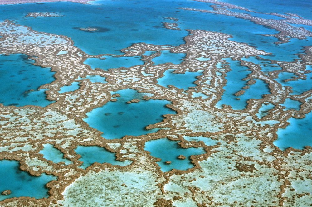 Aerial view of the Great Barrier Reef, Australia