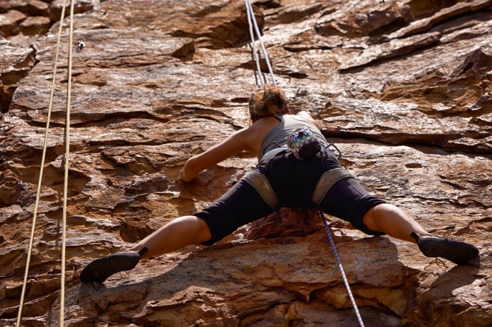 Rock climbing techniques and challenges