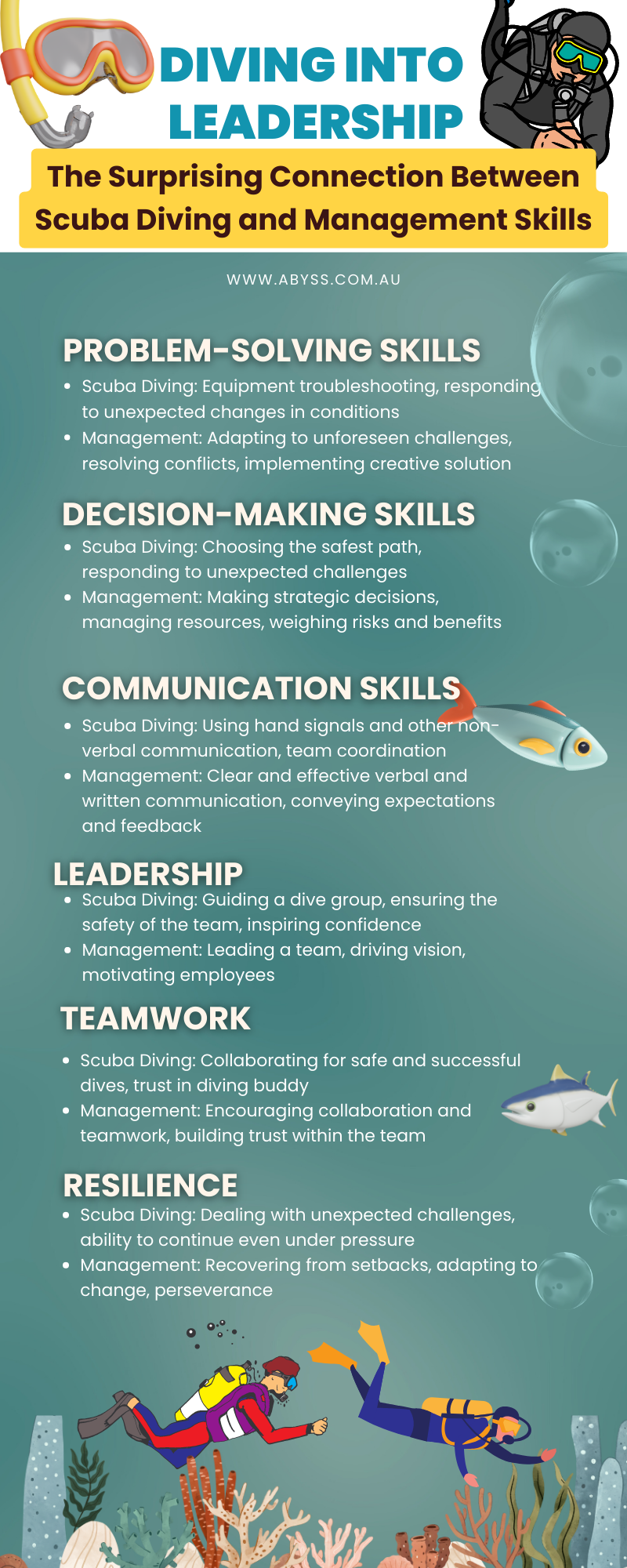 Diving into Leadership: Discovering the Surprising Connection Between Scuba Diving and Management Skills
