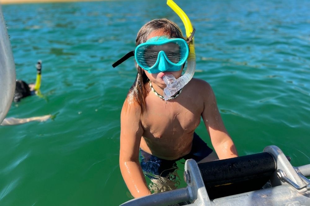 For tose to young for scuba diving, snorkelling is a great alternative