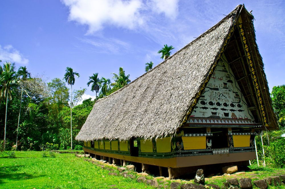 a village cottage in Palau, visited by divers