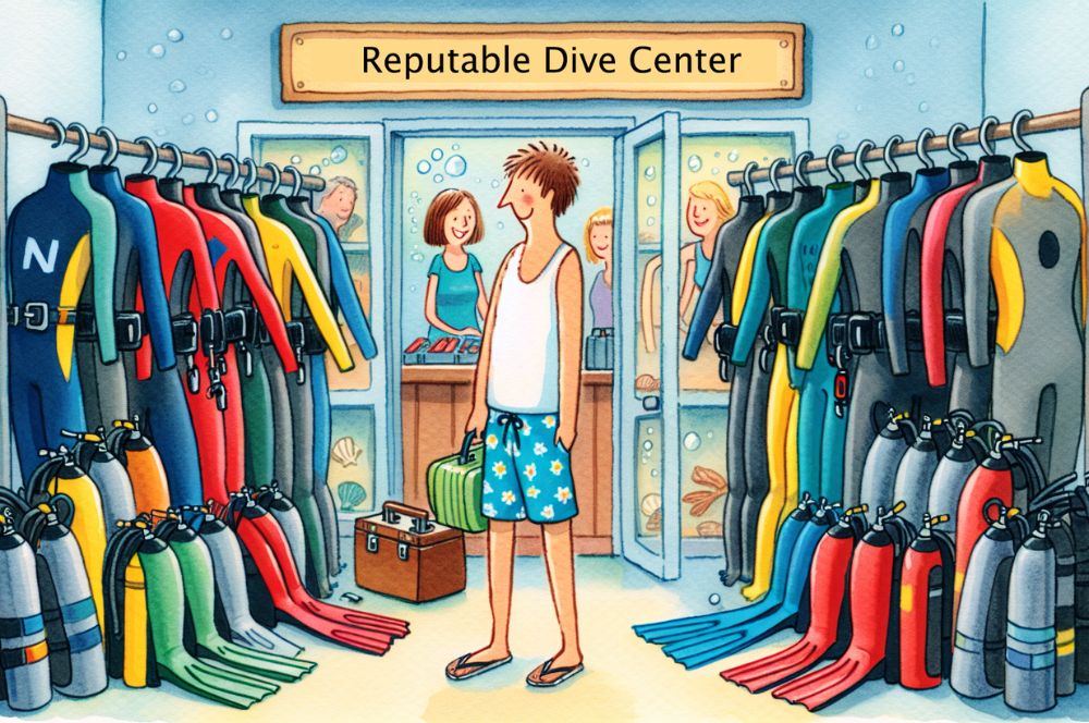 Reputable dive center for non-swimmers