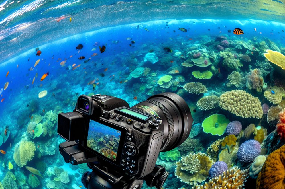 An underwater camera capturing the beauty of the ocean