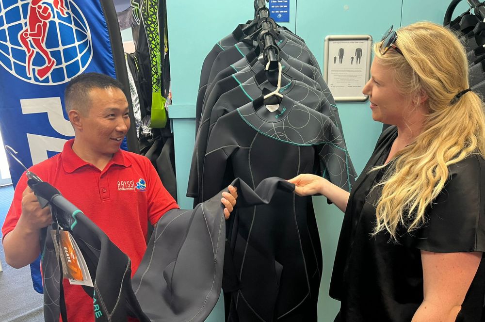 Ask you dive instructor the various types of neoprene used in wetsuits